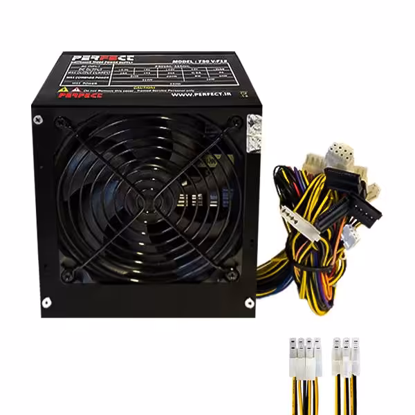 منبع تغذیه کامپیوتر 6P/8P پرفکت مدل 330W به همراه کابل برق