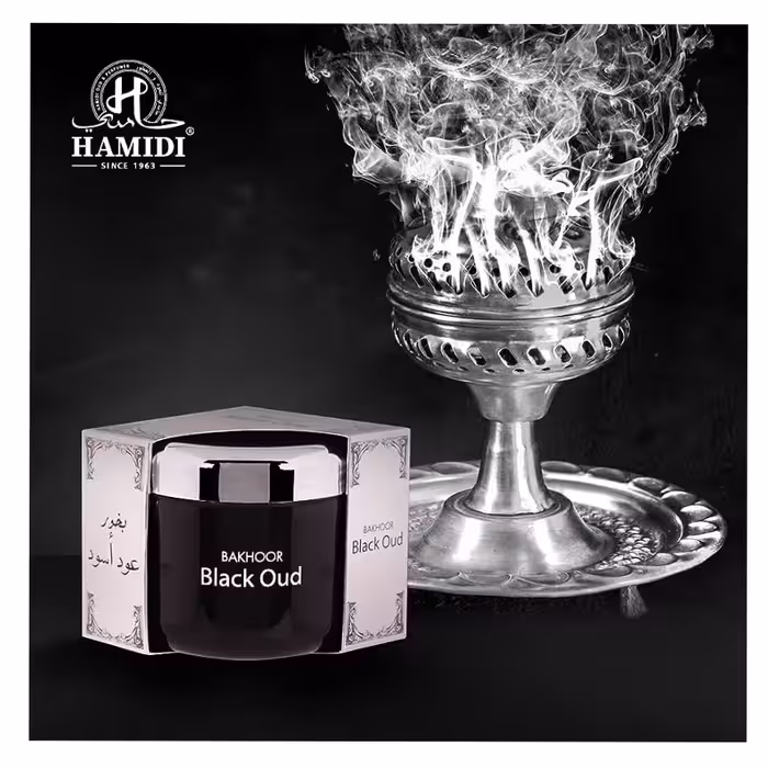 بخور عود اسود برند حامدی حجم 70 گرمی