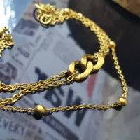 دستبند زنانه  دو لاین ترکیبی کاترینه و دیپلمات استیل ضد حساسیت رنگ ثابت کد 521