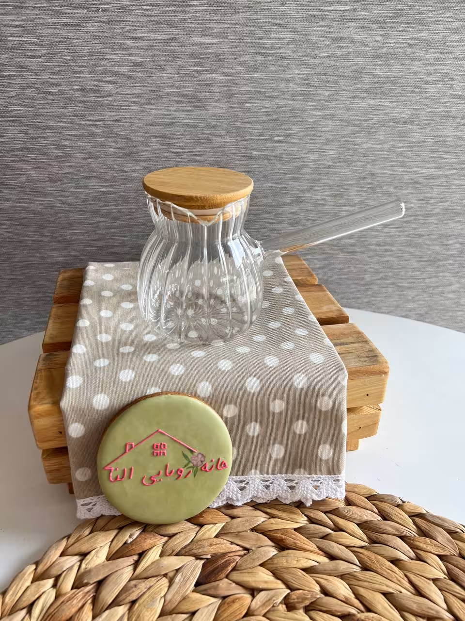 شیرجوش و قهوه جوش پیرکس طرح کدو با درب بامبو