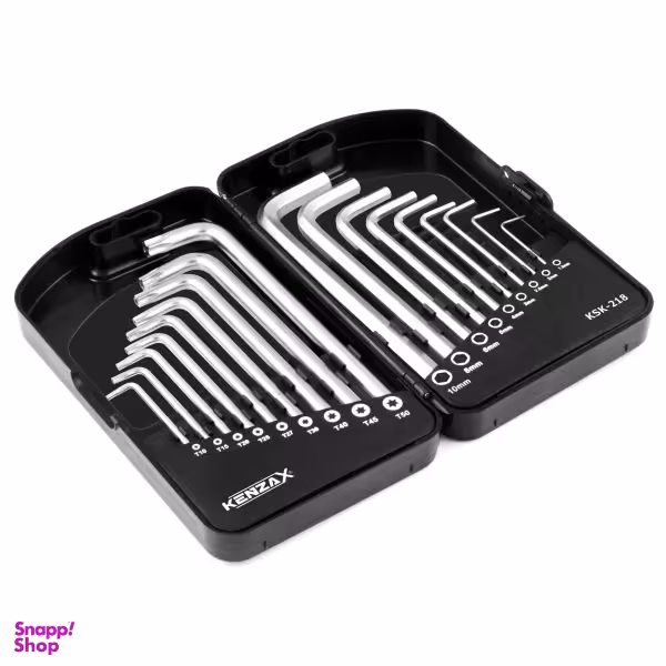 مجموعه 18 عددی آچار آلن و ستاره ای کنزاکس مدل KSK-218