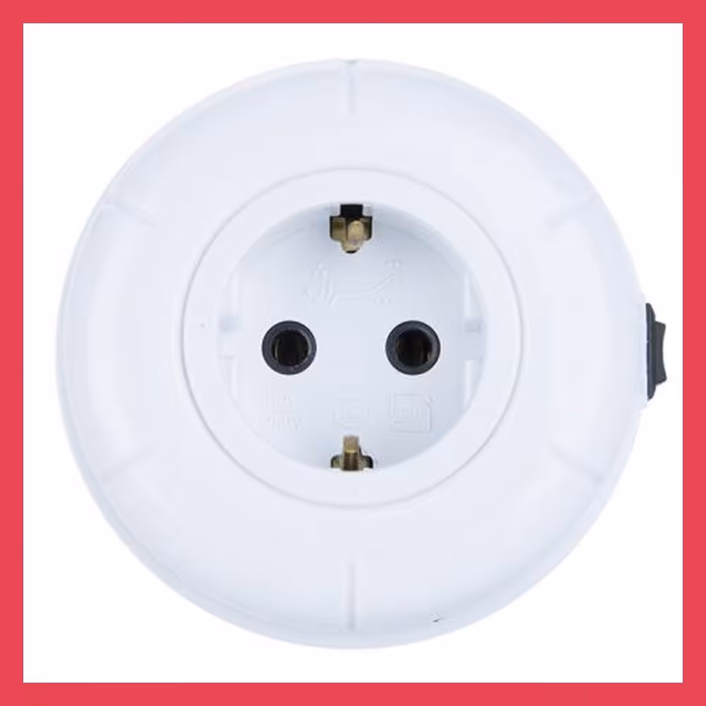 چراغ خواب و پریز برق ارت دار تیراژه مدل ستاره