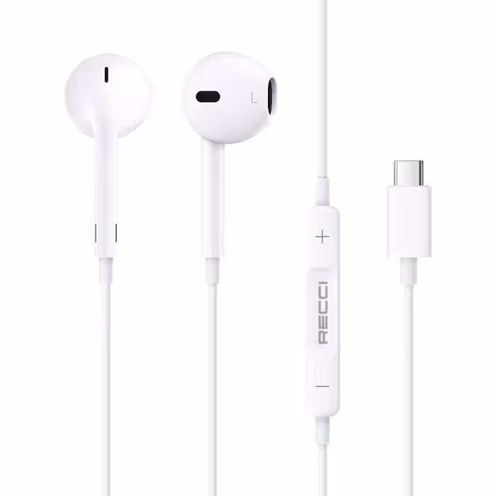 هندزفری تایپ سی recci مدل Wired earphone REP-L27 - ایسل