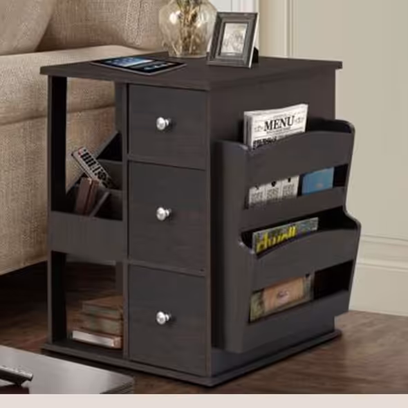 کتابخانه کنار مبلی ساده-c58