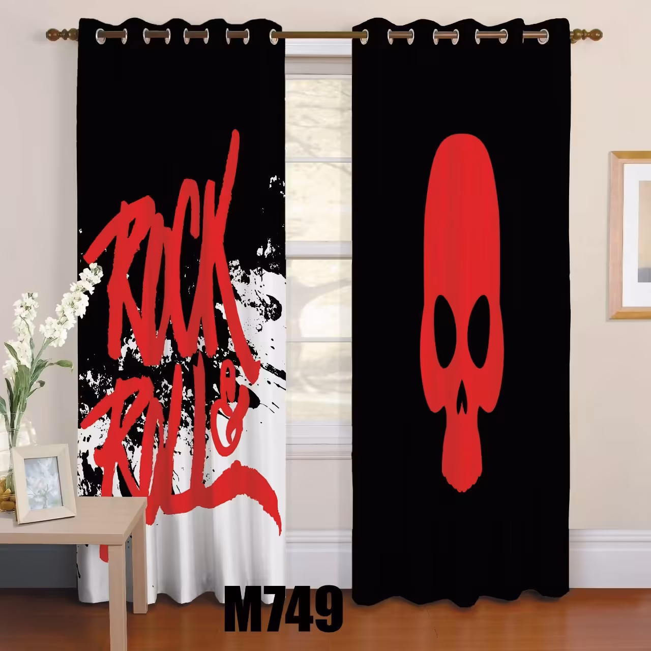 رو تختی یک نفره سه بعدی طرح لاو موزیک