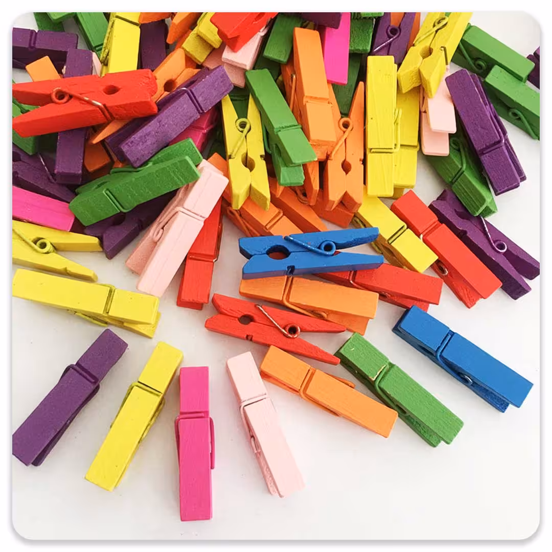 گیره چوبی ساده بسته 10 عددی