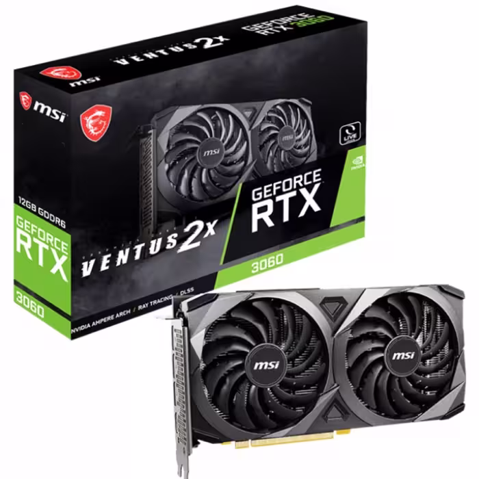 کارت گرافیک 12GB MSI GeForce RTX 3060 VENTUS 2X با گارانتی 36 ماهه