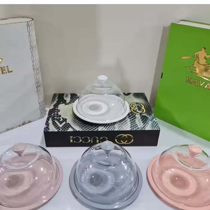 کره خوری(جا پنیری و جا کره ای) درب دار در رنگبندی متنوع جنس کفه پلاستیک باکیفیت و مقاوم 