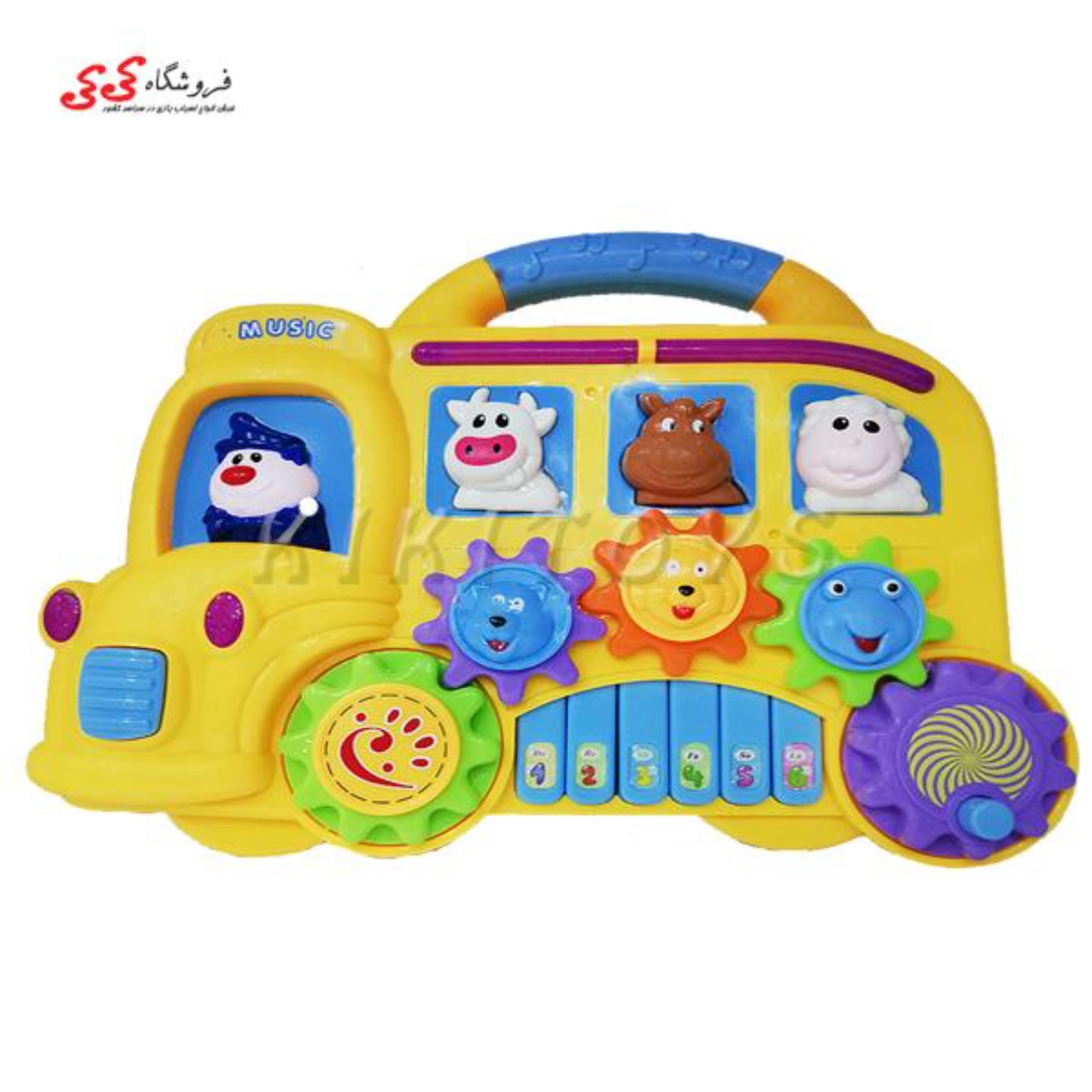 ارگ اسباب بازی موزیکال کودک طرح اتوبوس Piano 4499