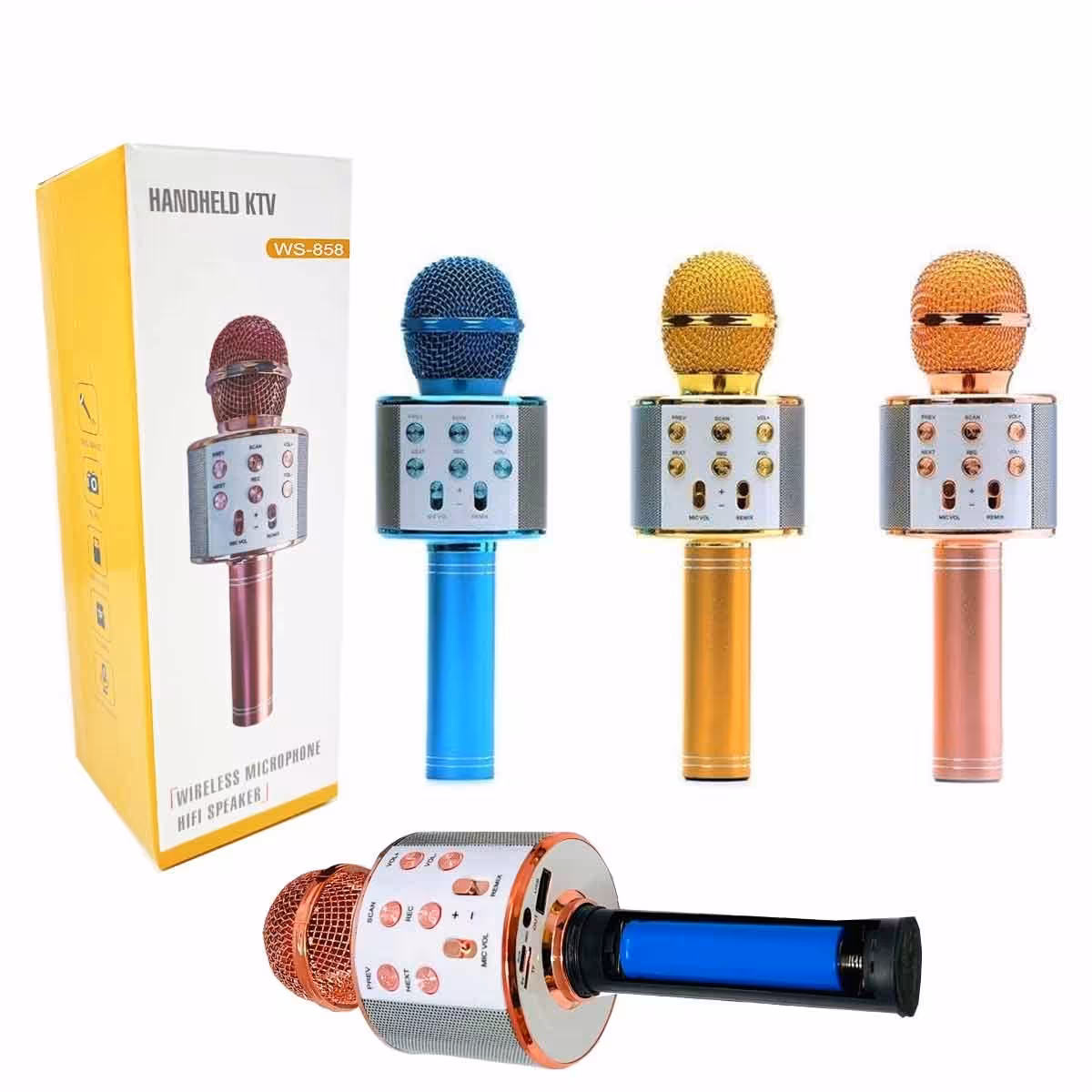 میکروفون اسپیکر بلوتوثی مدل WS858L