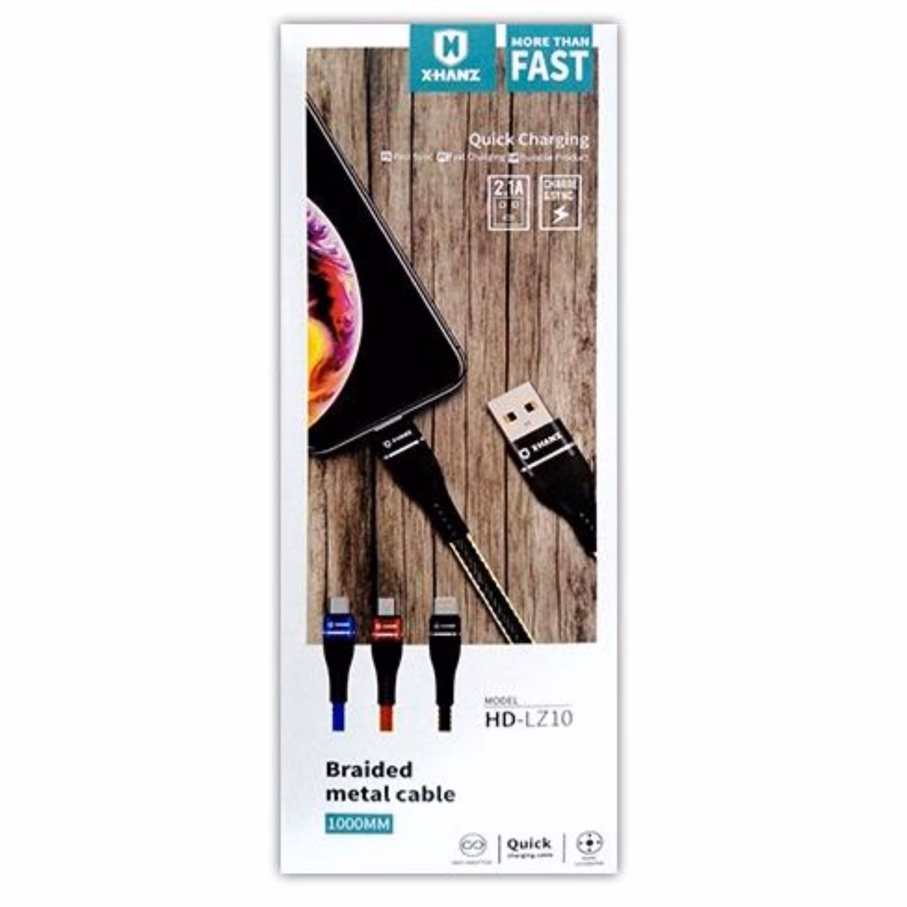 کابل شارژر آیفون مدل HD LZ10