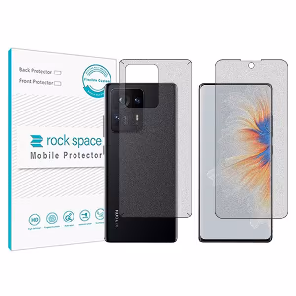 گلس صفحه نمایش و پشت گوشی شیائومی نسخه Mix 4 مدل نانو هیدروژل گیمینگ برند راک اسپیس کدSS