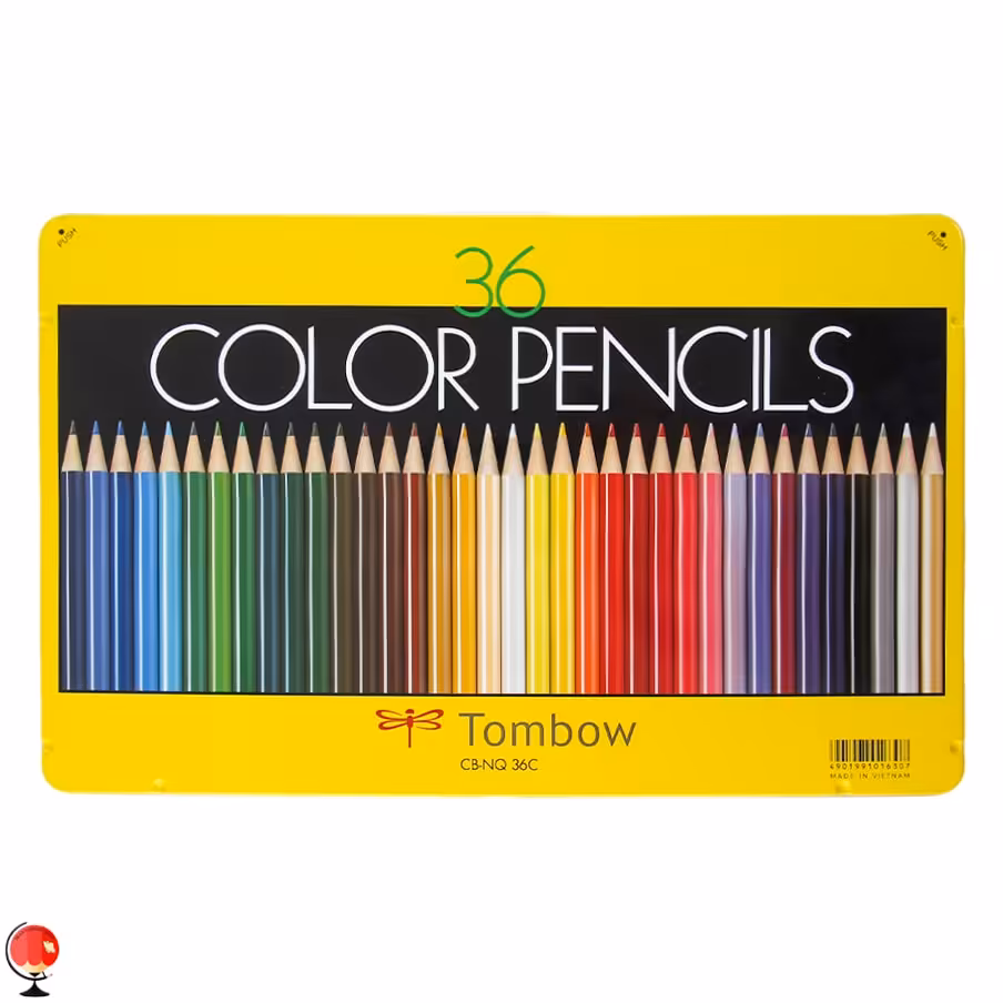 مداد رنگی 36 رنگ تومبو جعبه فلزی