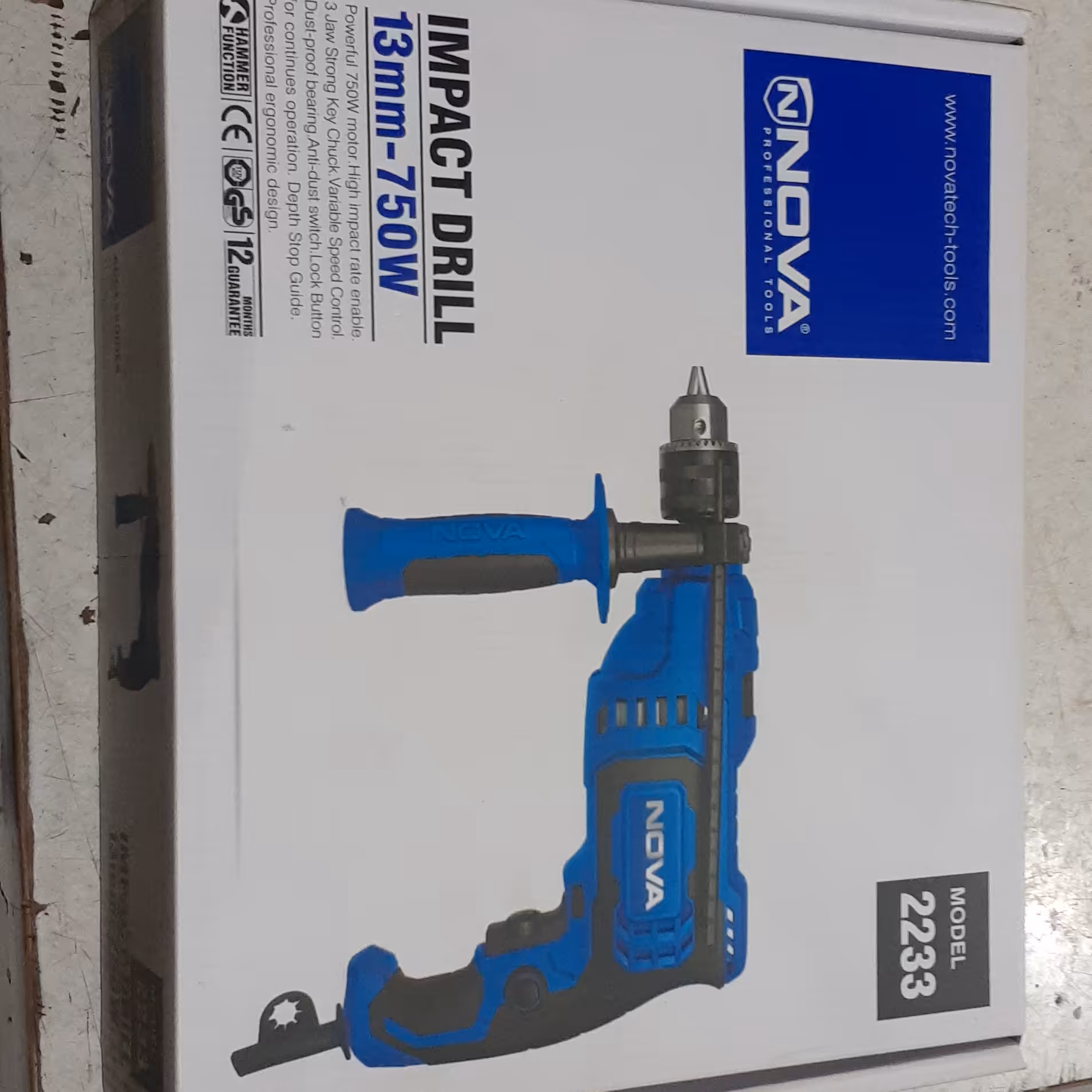 دریل برقی 13 میلیمتر 750 وات آچاری نوا(nova)