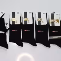 6جفت جوراب درمه و پنجه گیری شده مشکی صدرا با نخ پنبه نانو و ارسال رایگان