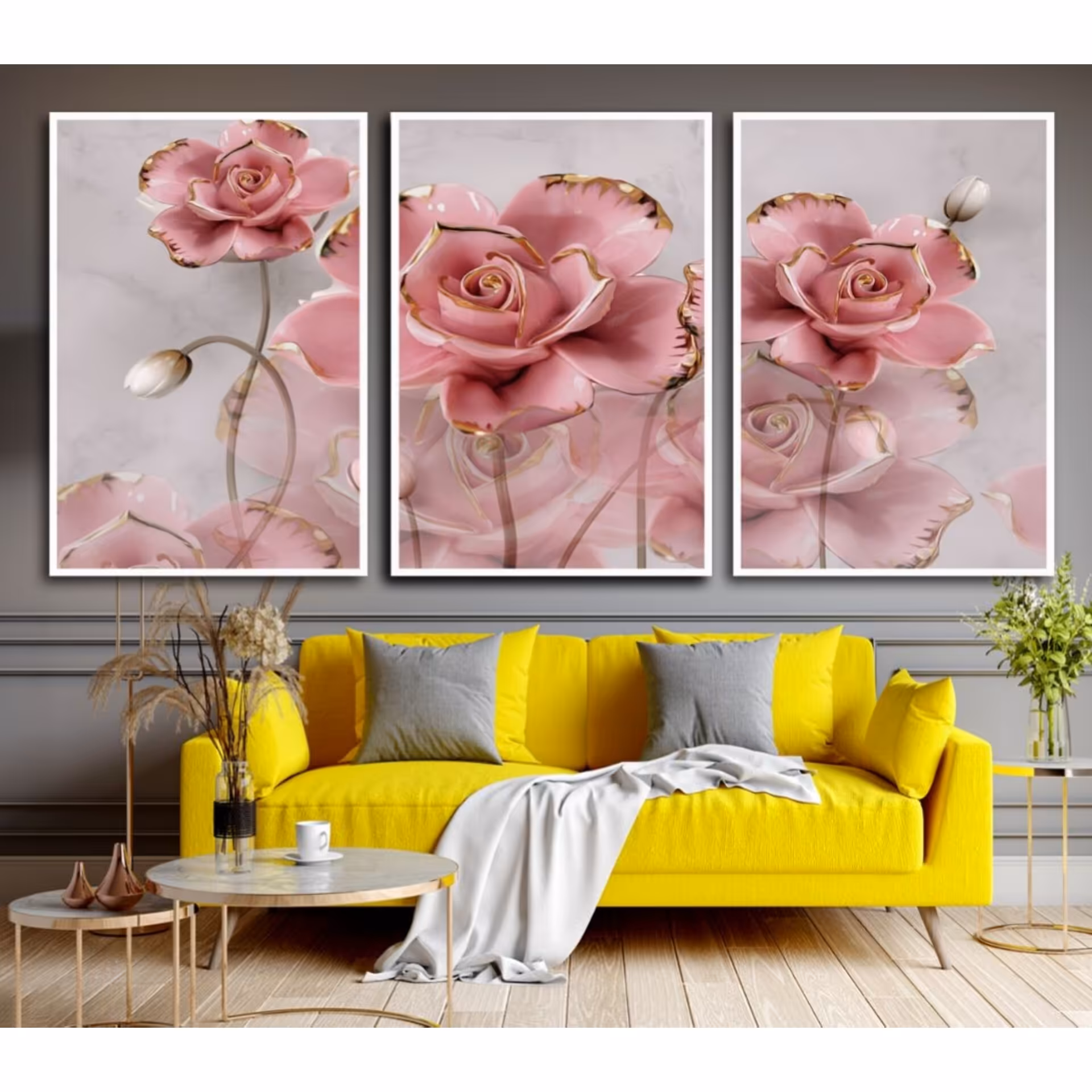 تابلو دکوراتیو 3تیکه کد 744