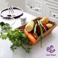 سبد بافت مستطیل طرح پامچال زیبا