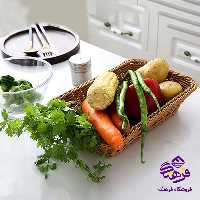سبد بافت مستطیل طرح پامچال زیبا