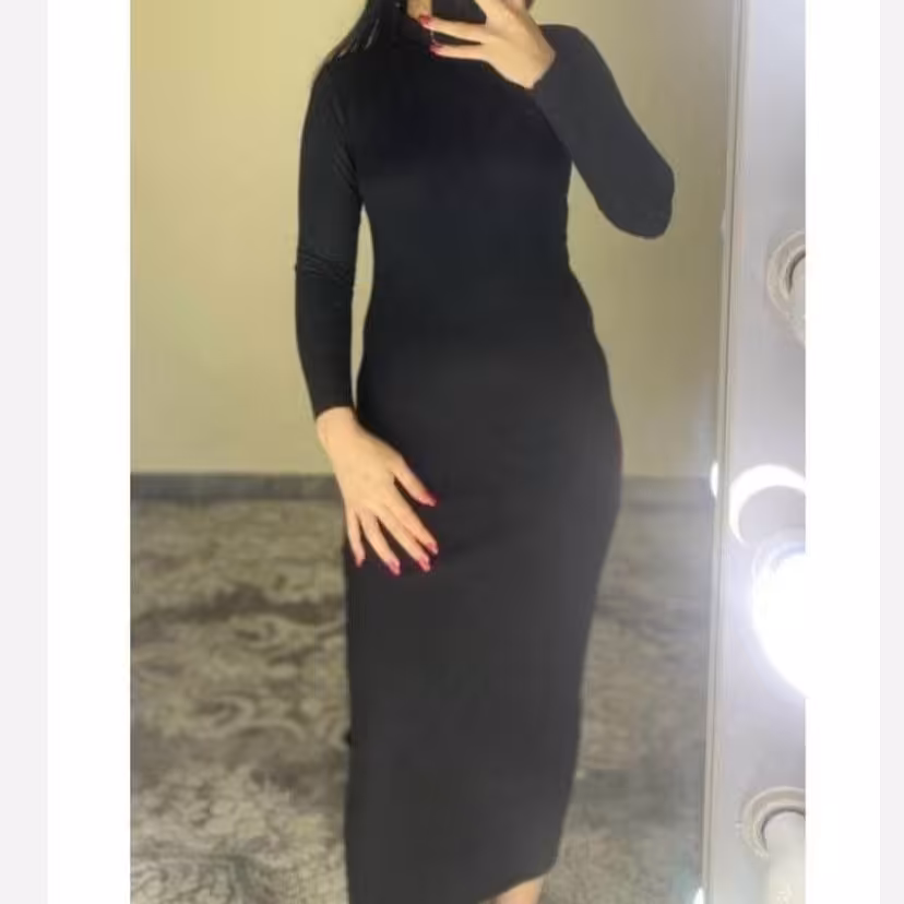 پیراهن ماکسی یقه اسکی