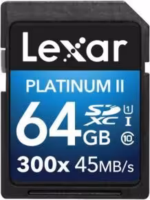 کارت حافظه میکرو اس دی لکسار Lexar 64GB Platinum II 300x