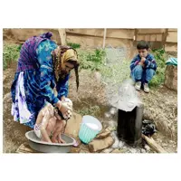 کد 28012 - نخ و نقشه کامپیوتری تابلو فرش عرشیان طرح کوچ عشایر
