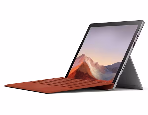 تبلت مایکروسافت تبلت مایکروسافت Surface Pro 7 همراه کیبورد Signature با پردازنده i5 و حافظه 256 گیگابایت
