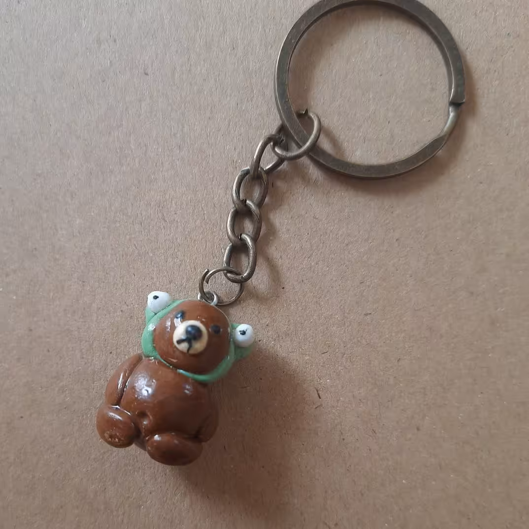 جا کلیدی  مجسمه پلیمری طراحی شخصی کاراکتر خرس بانمک برای سفارش  پیام بدهید