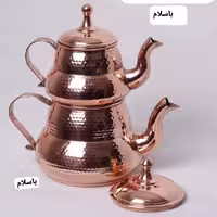 ست کتری و قوری مسی چکشی نانو شده طرح جدید فرد