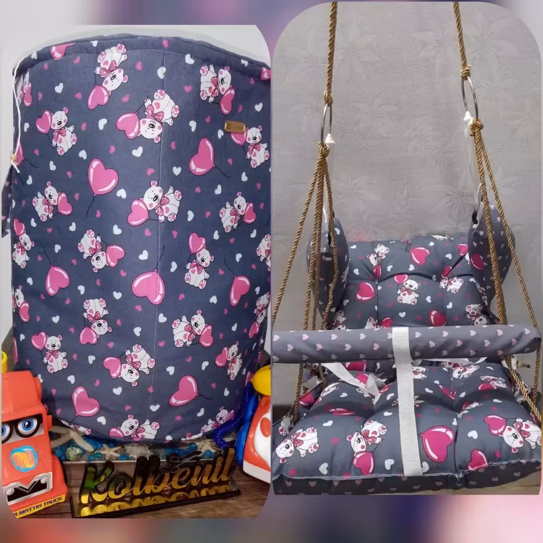تاب پارچه ای و باکس اسباب بازی، کار ست باهم