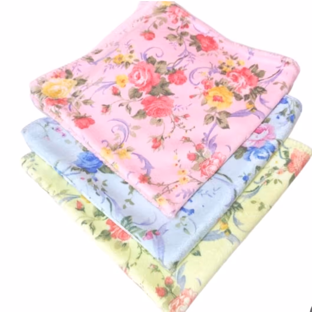 دستمال حوله ای گل دار سه عددی