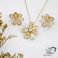 نیمست ژوپینگ جواهری طرح گل کد 13990