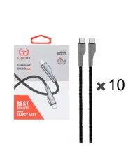 پک 10 عددی کابل شارژ فست یوشیتا Type-C To Type-Cمدل YC-014