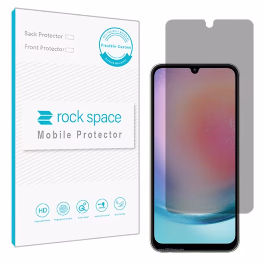 گلس پرایوسی (حریم شخصی)نانو و ضد ضربه گوشی سامسونگ Galaxy A24 4G برند راک اسپیس