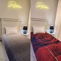 لحاف یک نفره طرح رز قرمز و طیفی