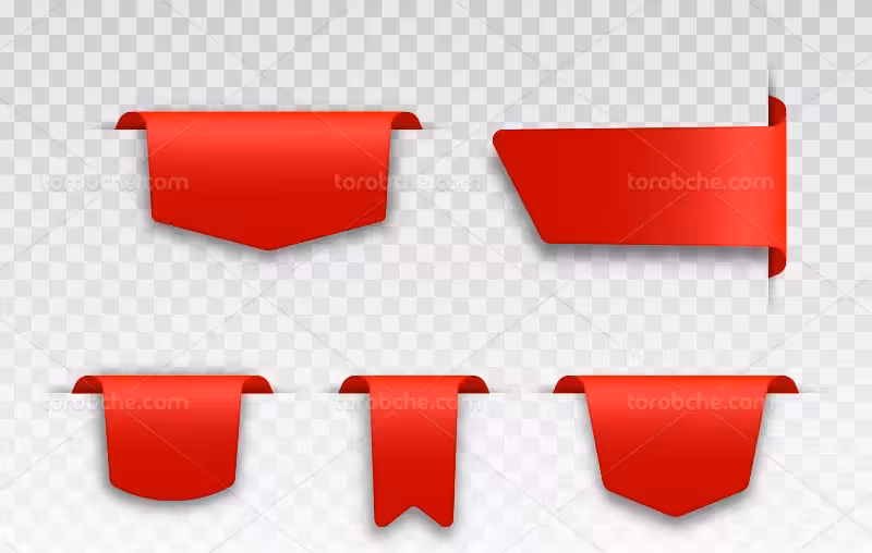 وکتور کادر متنی قرمز | گرافیک با طعم تربچه