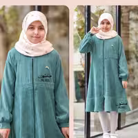 مانتو دخترانه روشنا سبز (سایز 2)