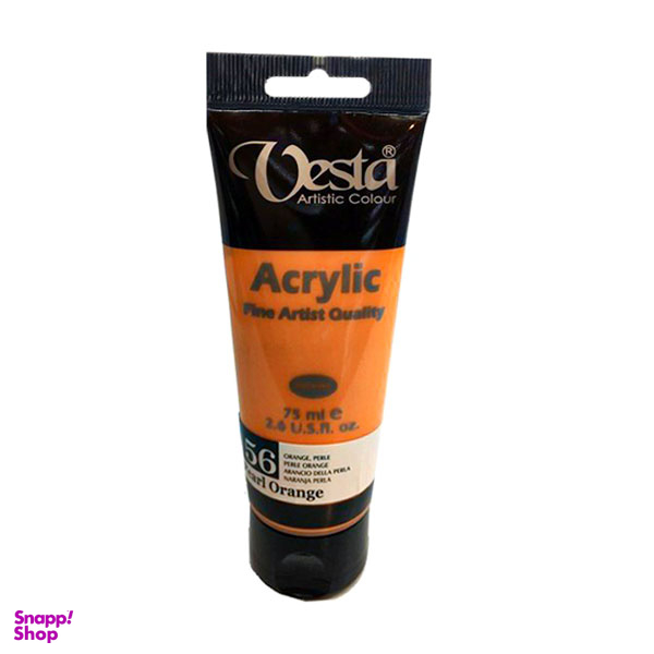 رنگ اکریلیک وستا (Vesta) 75 میلی لیتر Pearl Orange (56) -1001