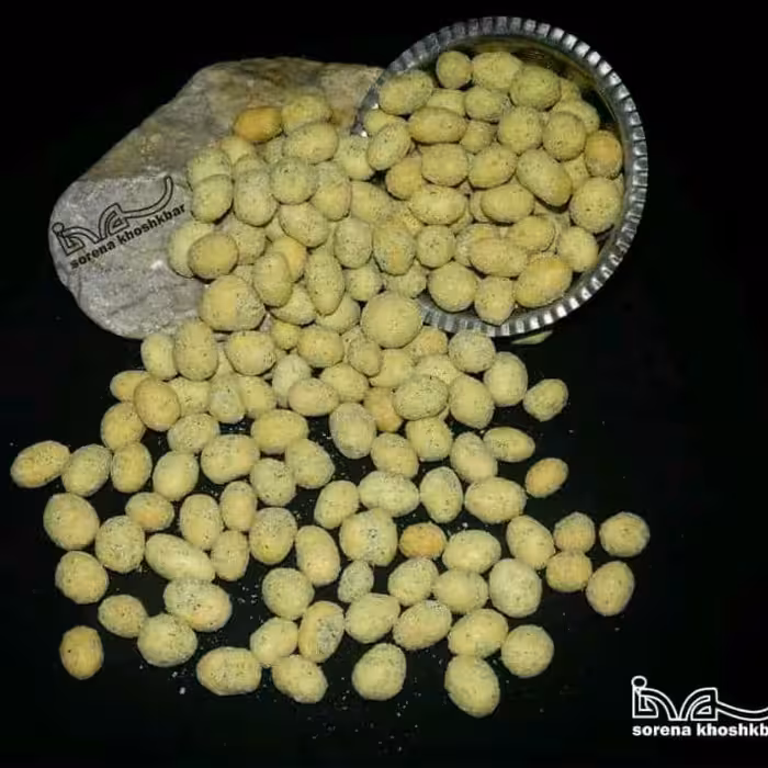 بادام زمینی روکشدار با طعم پیاز و جعفری در بسته بندی 400 گرمی