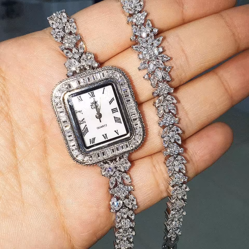 ساعت و دستبند نقره
