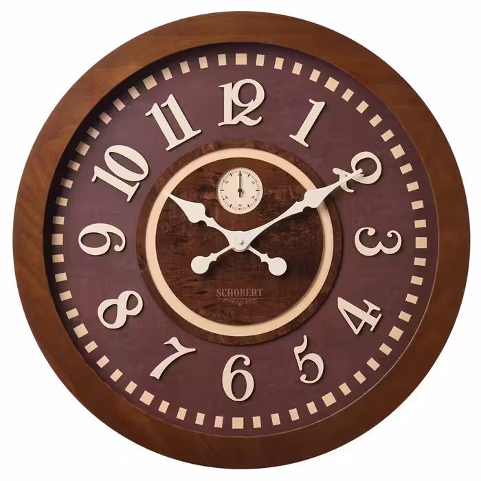 ساعت دیواری چوبی شوبرت مدل 6104 سایز 60