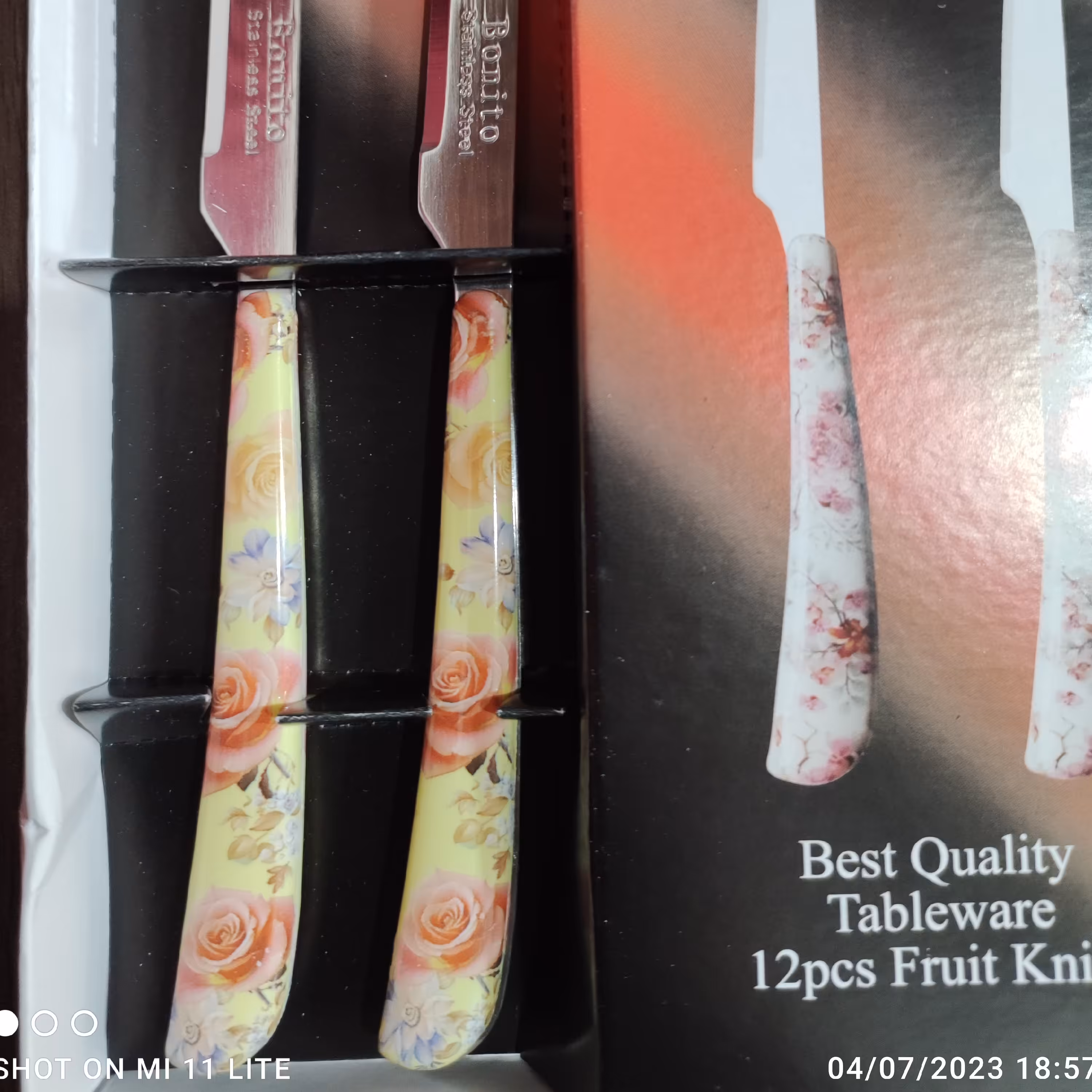 کارد میوه خوری  بونیتو.تیغه و دسته یکسره چاقو 