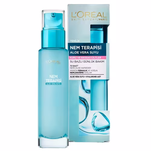 آبرسان و مرطوب کنندهLOREAL 72 ساعته آلوئه ورا مخصوص پوست خشک و حساس لورآل