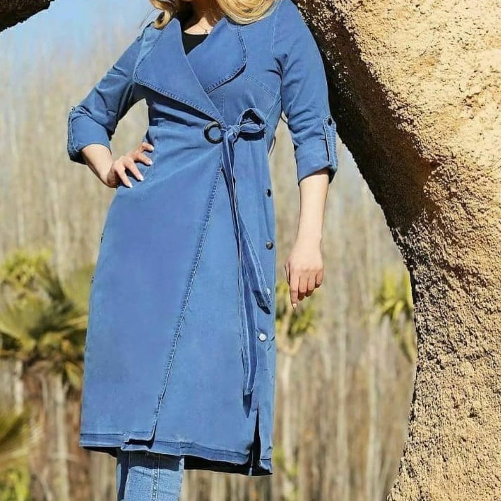 مانتو لی کاغذی بغل گره