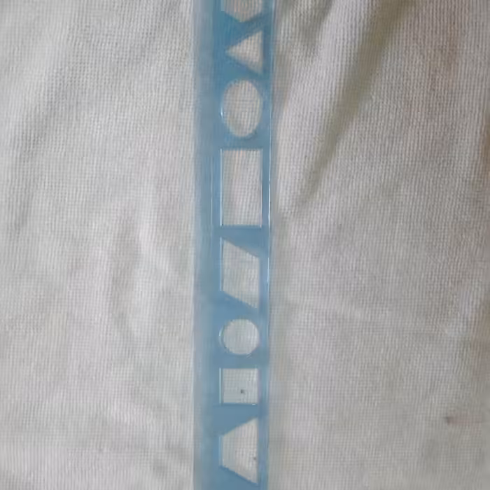 خط کش پلاستیکی آبی