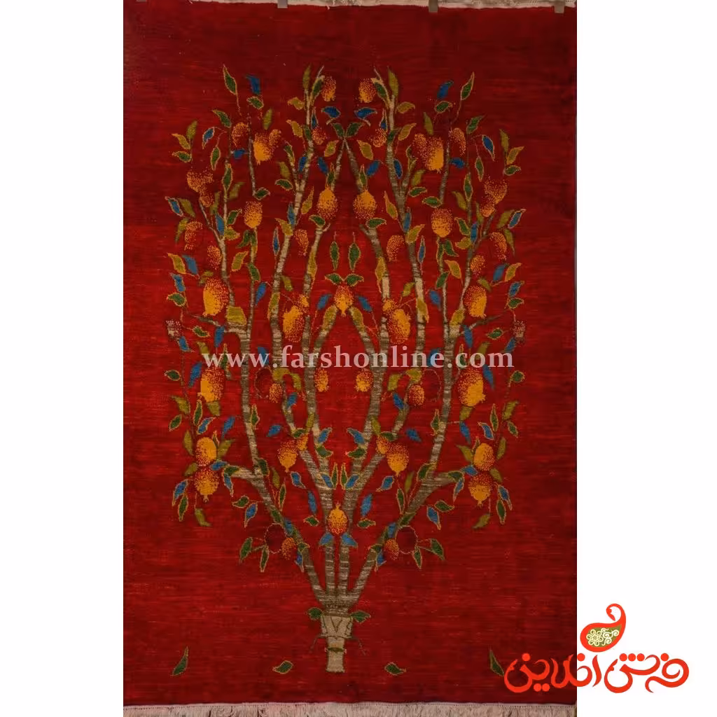 گبه دستباف کد 50126 طرح درخت بهشتی 2