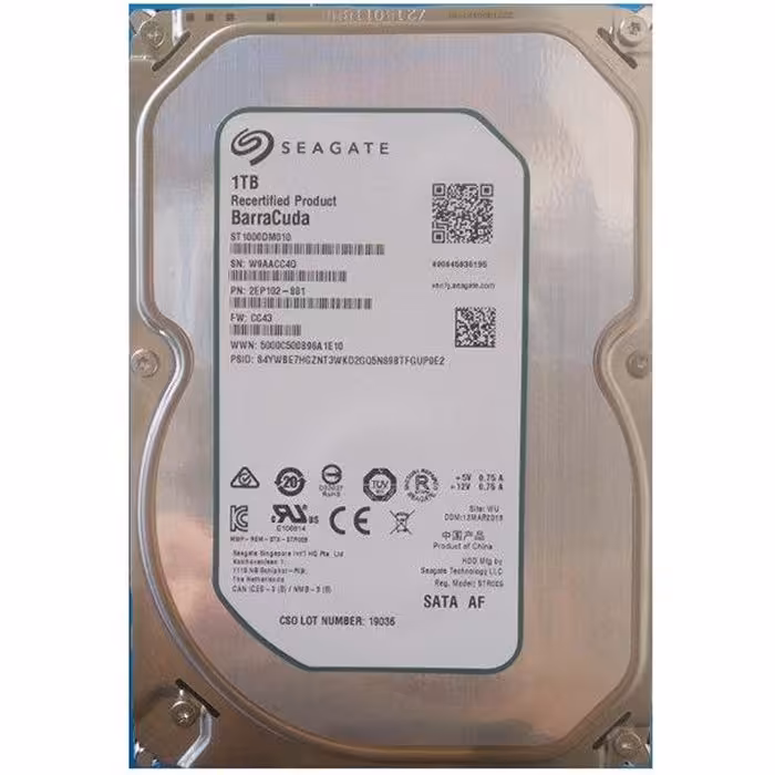 هارد اینترنال سیگیت باراکودا ReCertified با ظرفیت 1 ترابایت