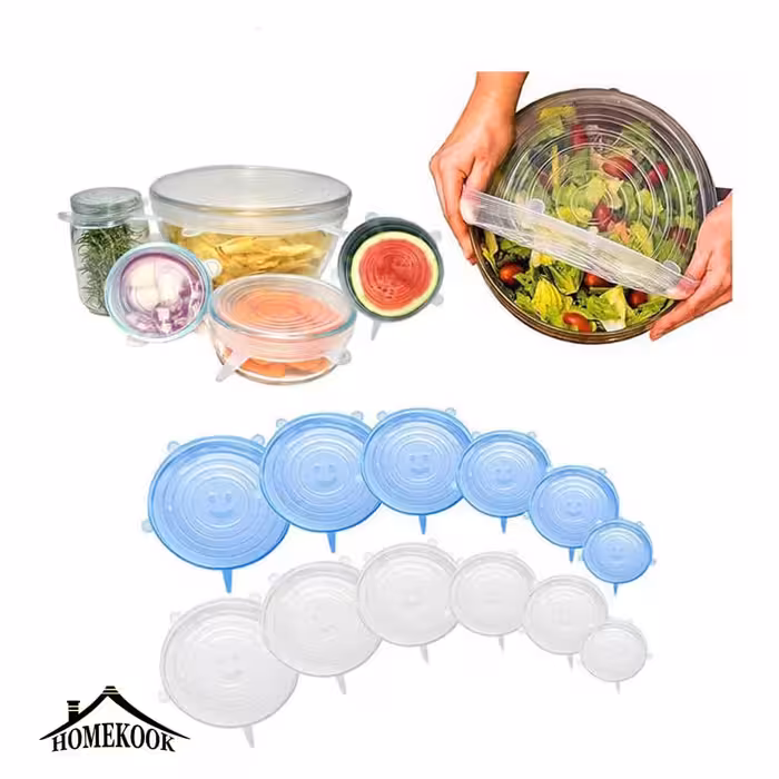 درپوش سیلیکونی ظروف 6 عددی