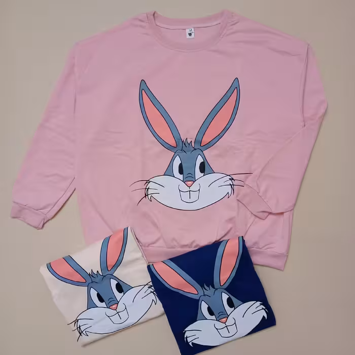 بلوز لانگ وارداتی بهاره جنس تضمینی رنگ صورتی آبی کرمی