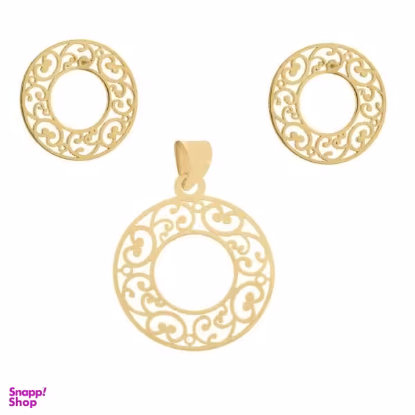 نیم ست نقره طرح دایره کد 01