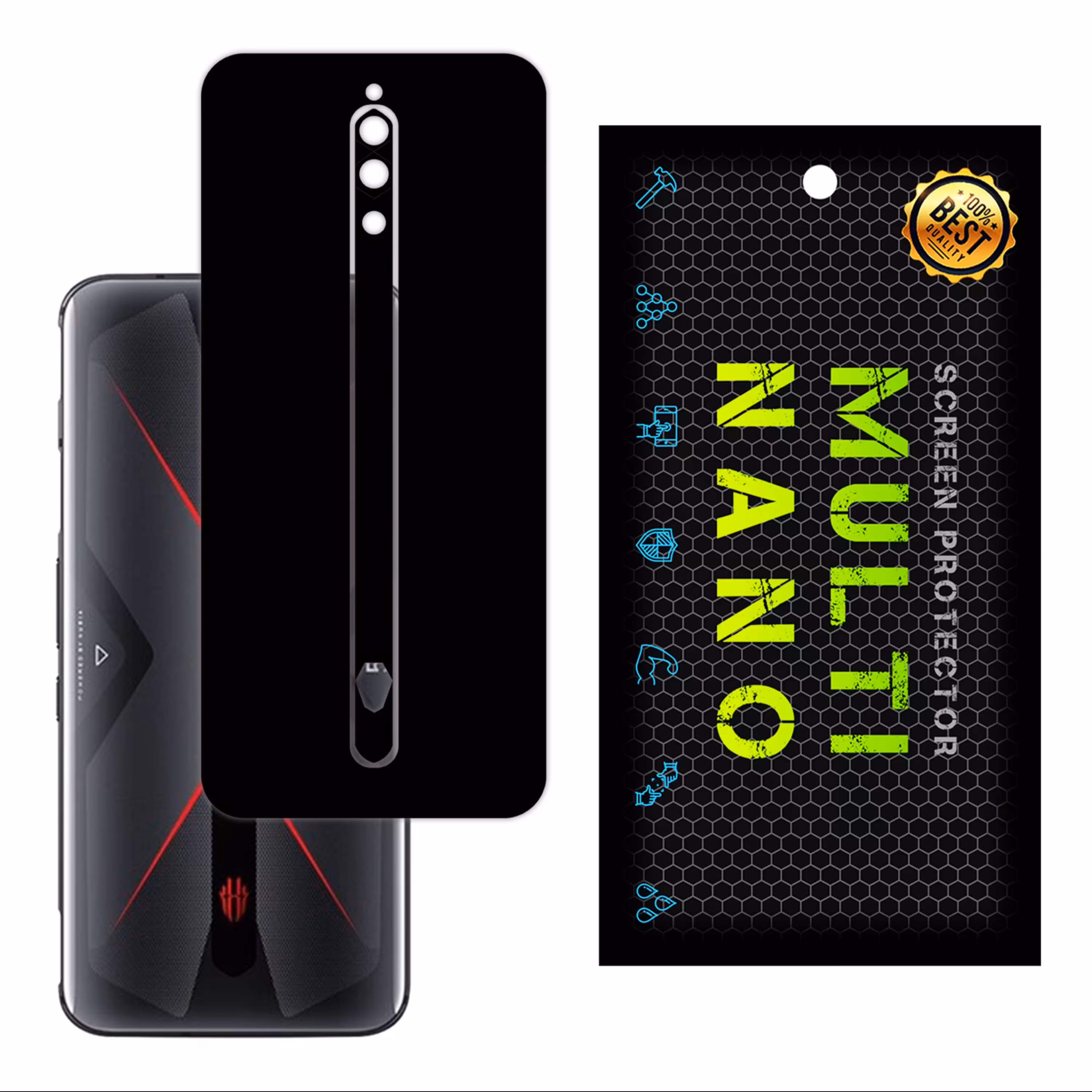 برچسب پوششی MultiNano مدل X-F1M-Black   موبایل زد تی ایی Nubia Red Magic 5G